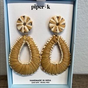Piper K Woven Teardrop Earrings ✨